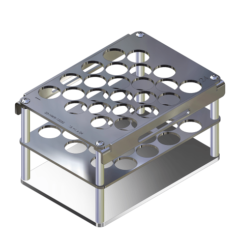 SBS Sample Rack 14/15 mL x 24 Round Bottom Tubes SBS Sample Rack 14/15 mL x 24 Round Bottom Tubes